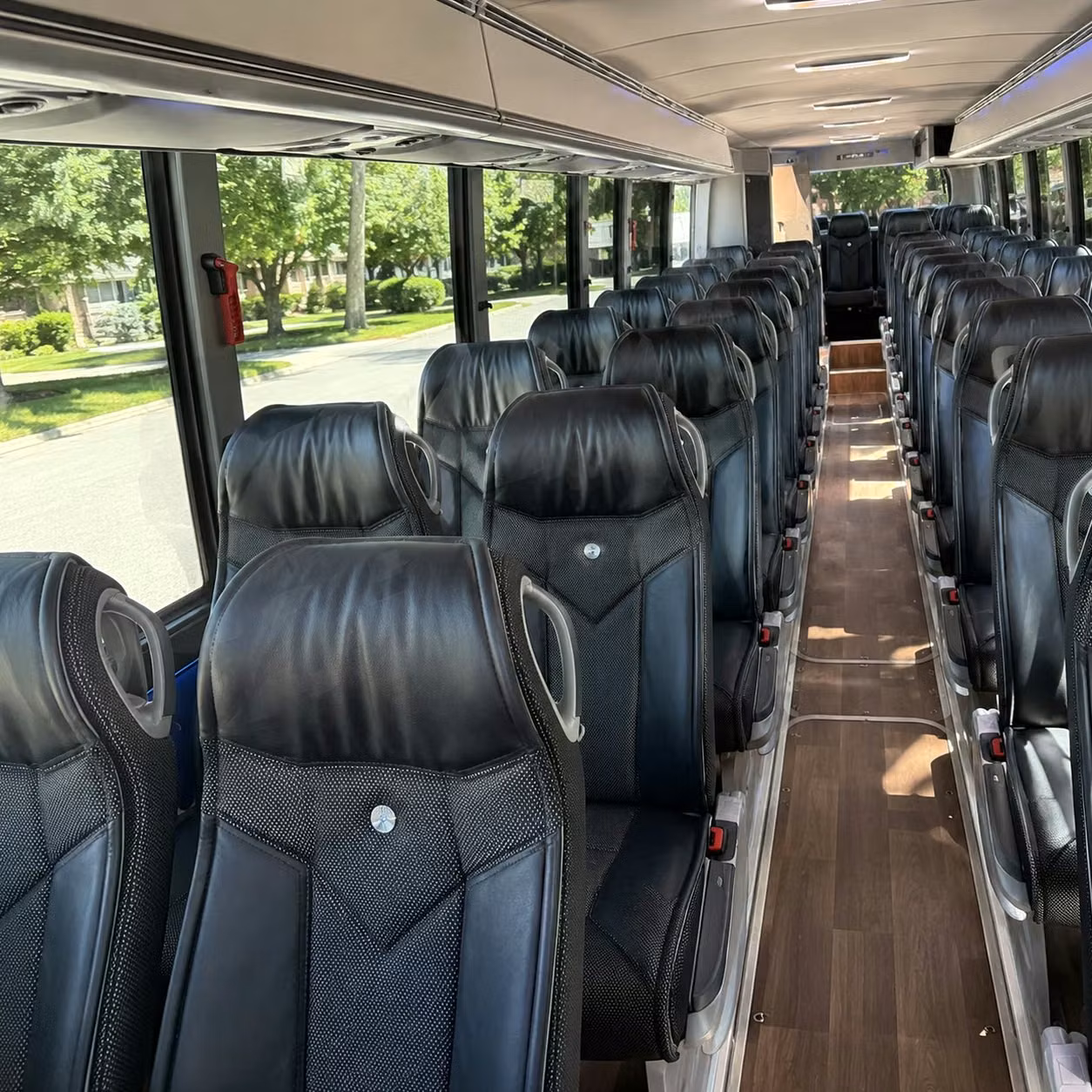 56 passenger charter bus interior