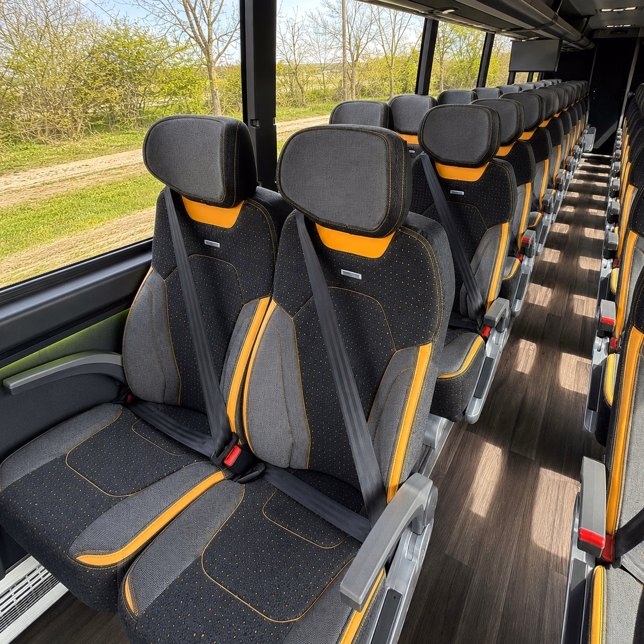 laredo charter bus interior