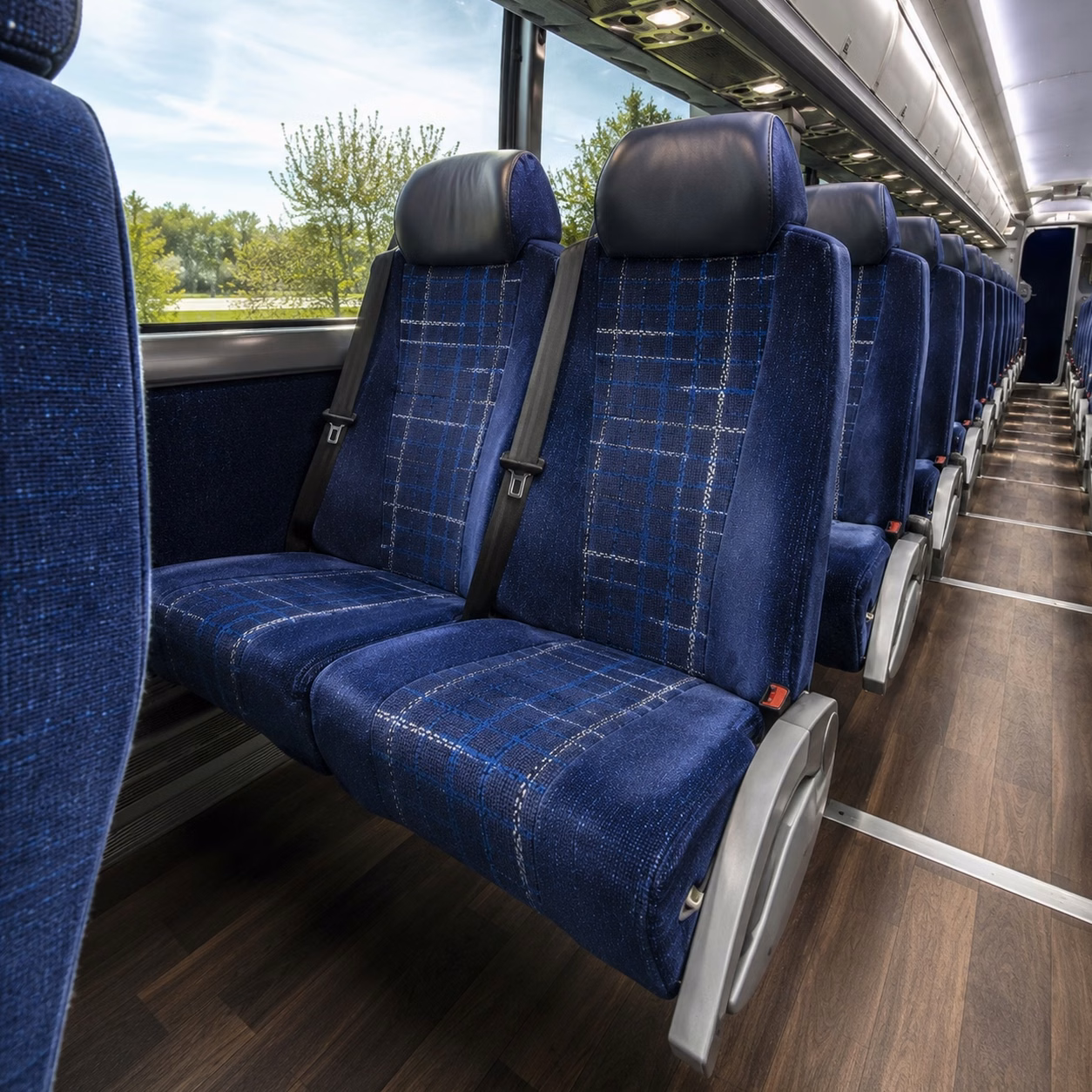 laredo charter bus rental interior